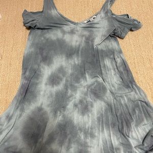 American eagle tie dye open shoulder blue dress